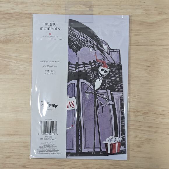 american greetings Magic Moments Disney Nightmare Before Christmas Pop-Up Card - Picture 3 of 4